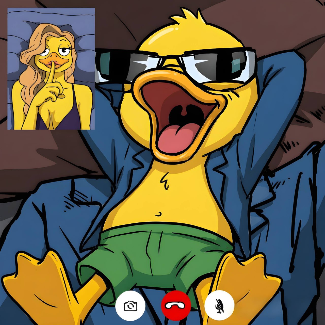 QUACKY on a very loud video call